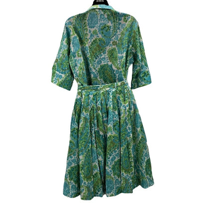 VTG lady manhattan set Small/Medium 1950 Silky Polyester Skirt Long Sleeve Shirt
