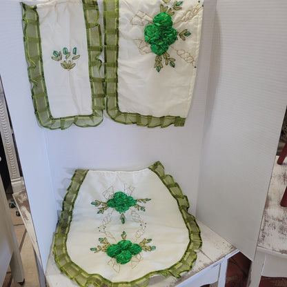 3 PC. Toilet tank tissue cover home decor bathroom over the top Handmade Custom