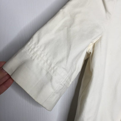 Madison 2 Button Blazer Jacket Lined 3/4 Sleeve 2 Pocket White Vintage Medium