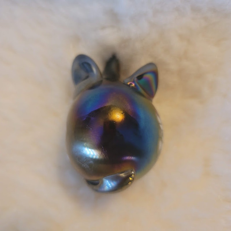 Iridescent Glass Mouse Paperweight Gozo Heritage Malta