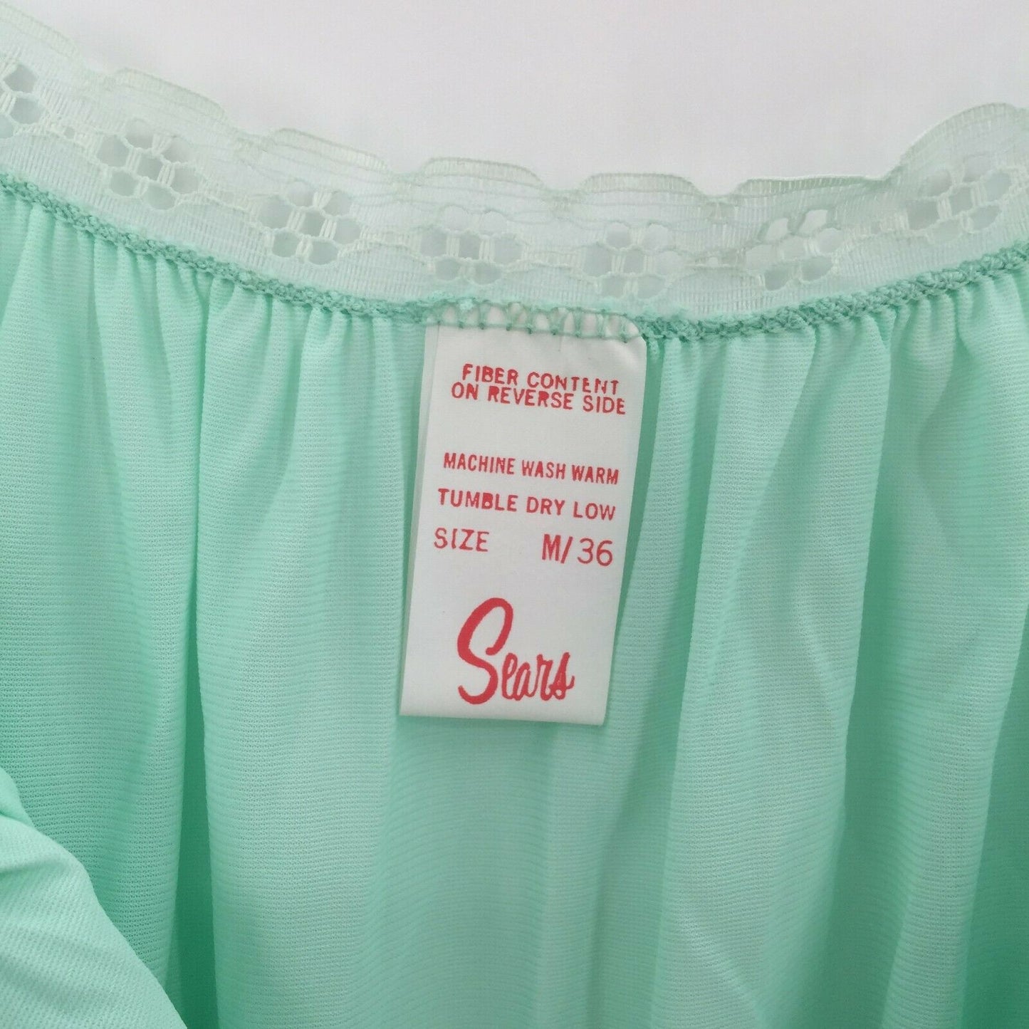 Sears VINTAGE 2 Pc. Set Pajama Size Medium Button Front Top Elastic Waist Pant