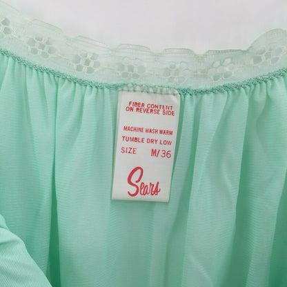 Sears VINTAGE 2 Pc. Set Pajama Size Medium Button Front Top Elastic Waist Pant