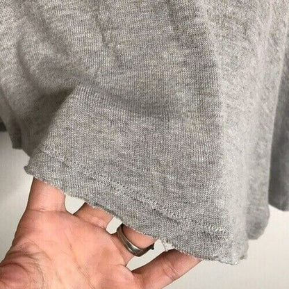 Chelsea28 Asymmetrical Ruffle Hem Boho Top Sz Large Gray NWT Balloon Sleeve SOFT
