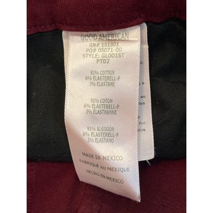 Good American Skinny Sculpting Super Stretch Jeans Sz 6/28 in Burgundy NWT
