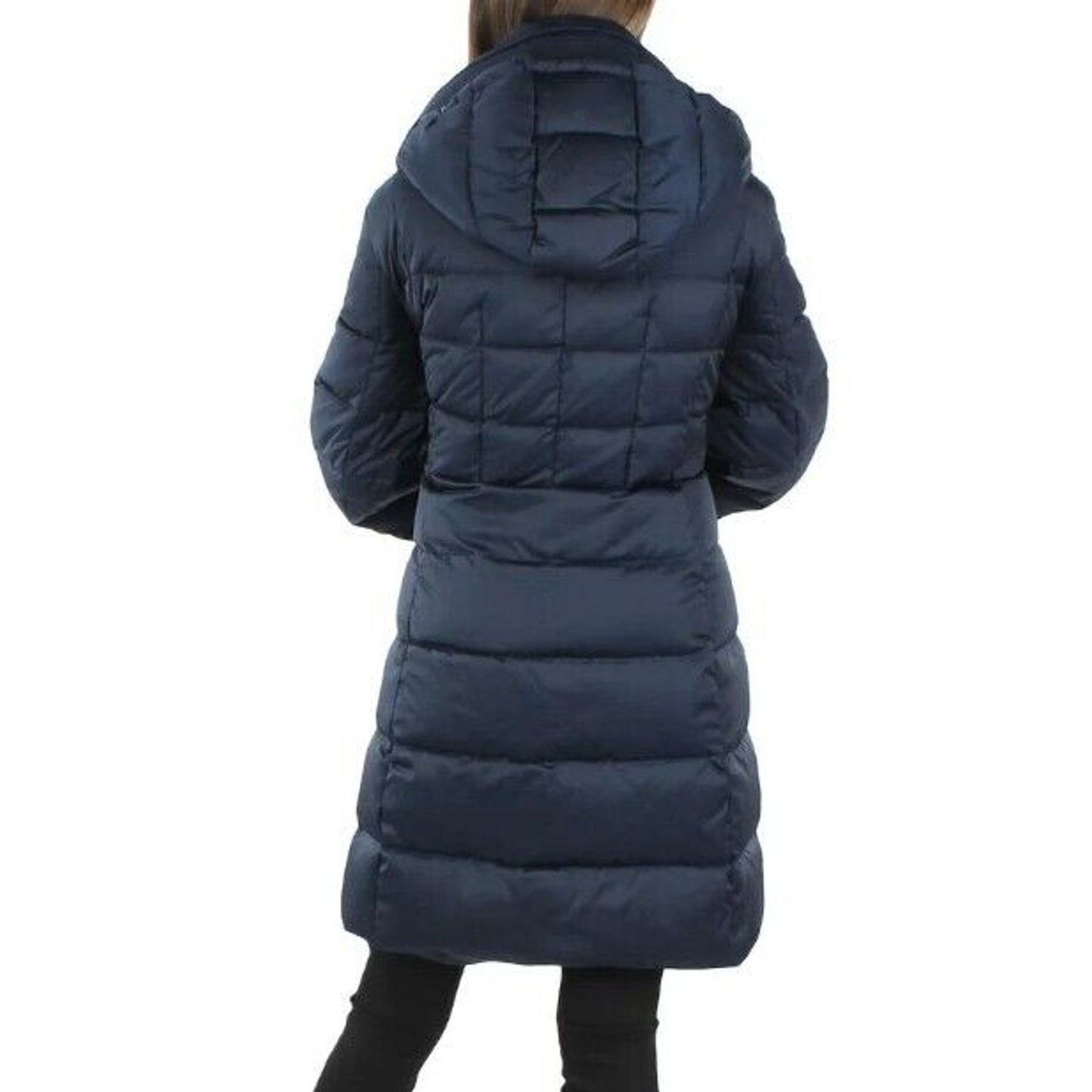 T. Tahari Winter Long Puffer Down Coat Outerwear SMALL NEW JACKET Mystic Blue