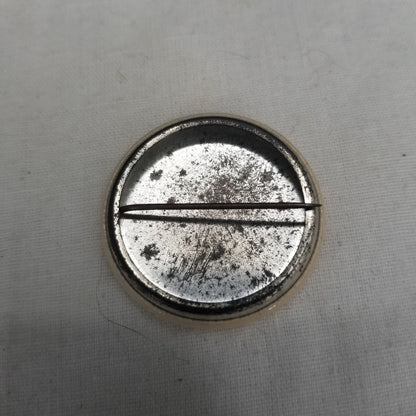Vintage Hummingbird Logo Brooch Black & White Drawing Metal Pin