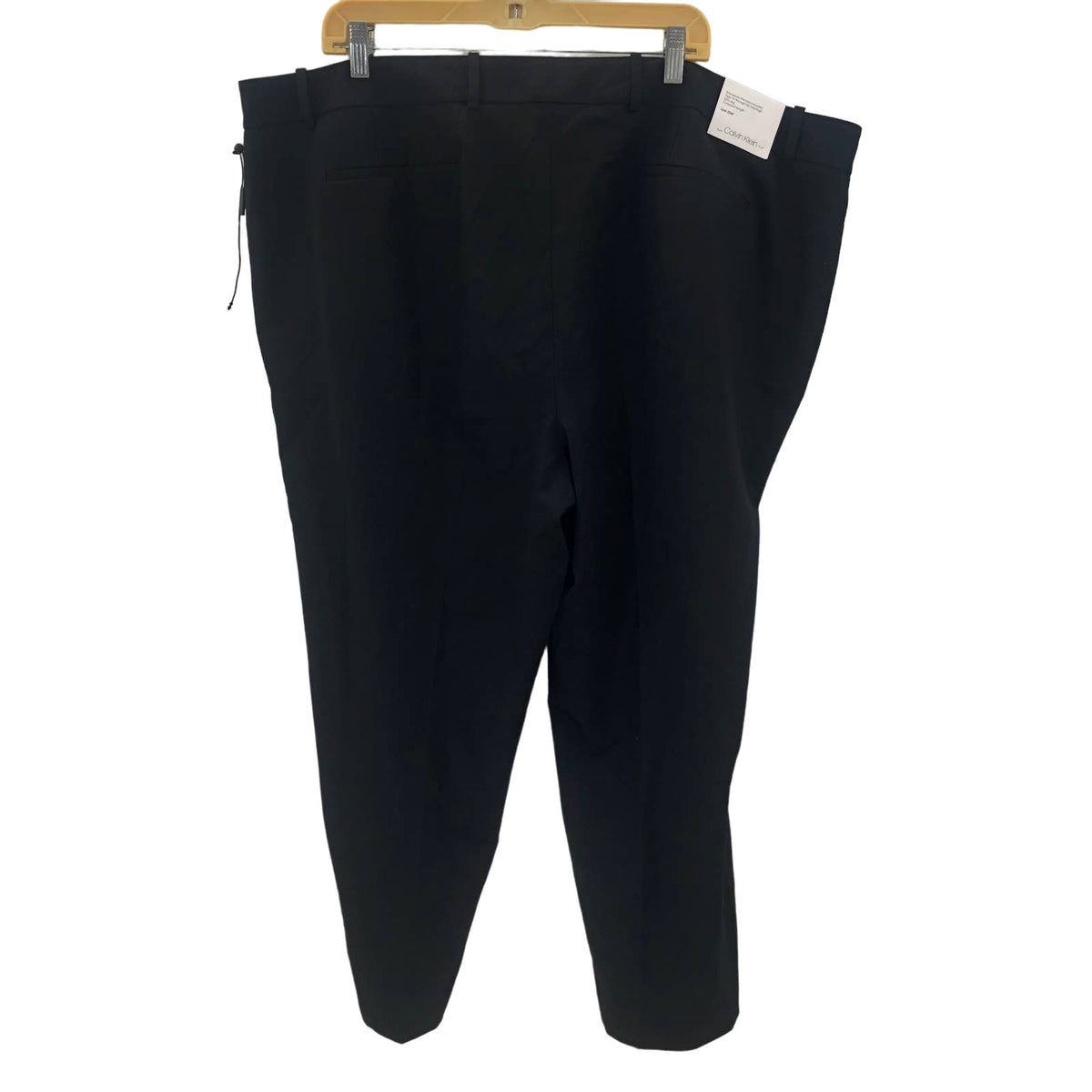 Calvin Klein Women's Slim Fit Cropped Dress Pants High Rise Black Size 22W NEW