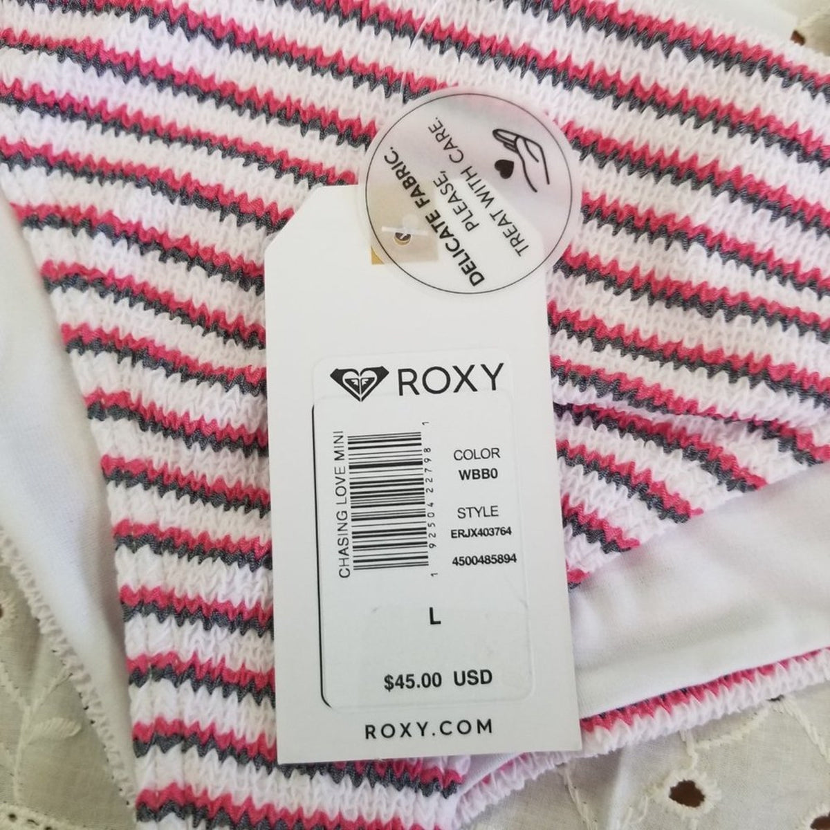 Roxy Juniors' Bikini Bottoms Swimsuit Chasing Love Size Large
