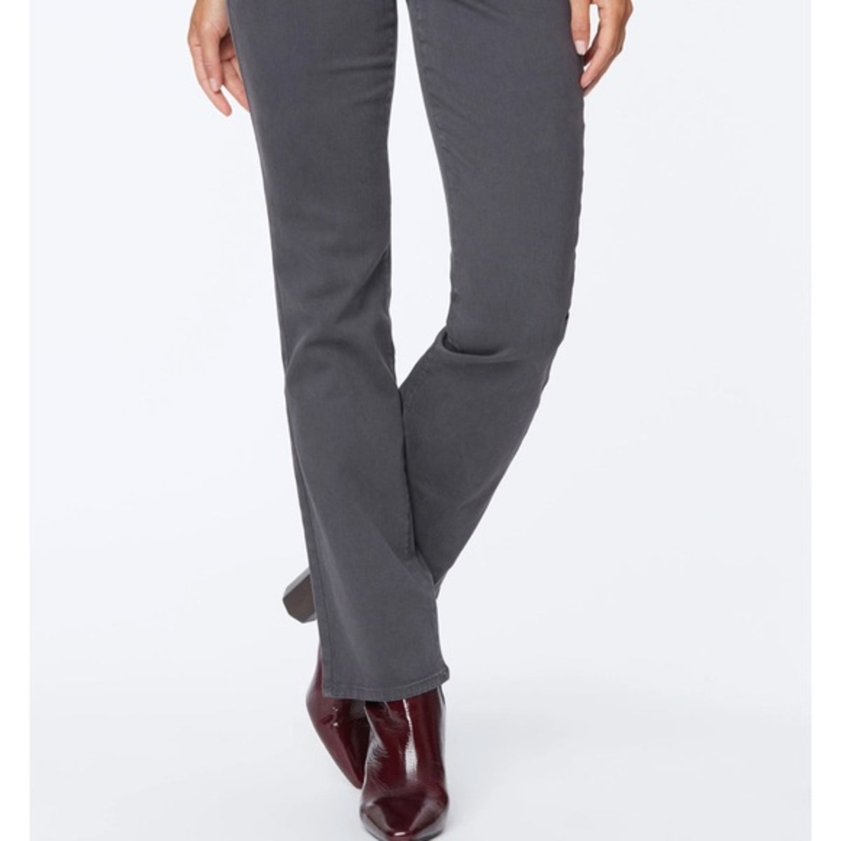 NYDJ Women's Jeans Marilyn Straight Leg Size 10 Vintage Pewter Gray NWT