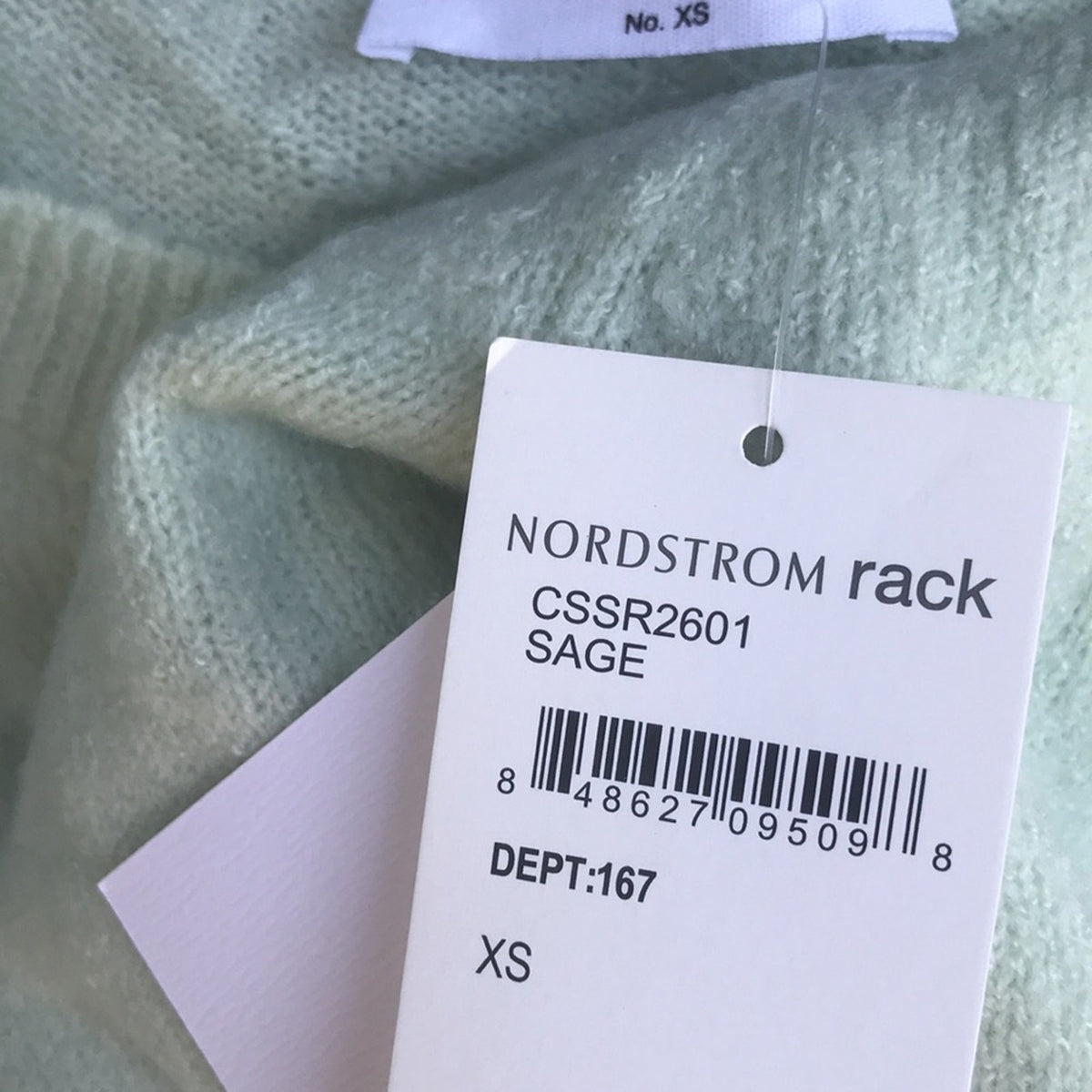 Elodie NWT Sage Lightweight Crew Neck Sweater XS