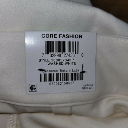 INC Side Belt Wide Leg Regular Pants High Rise Washed White 8P Ivory NEW Petite