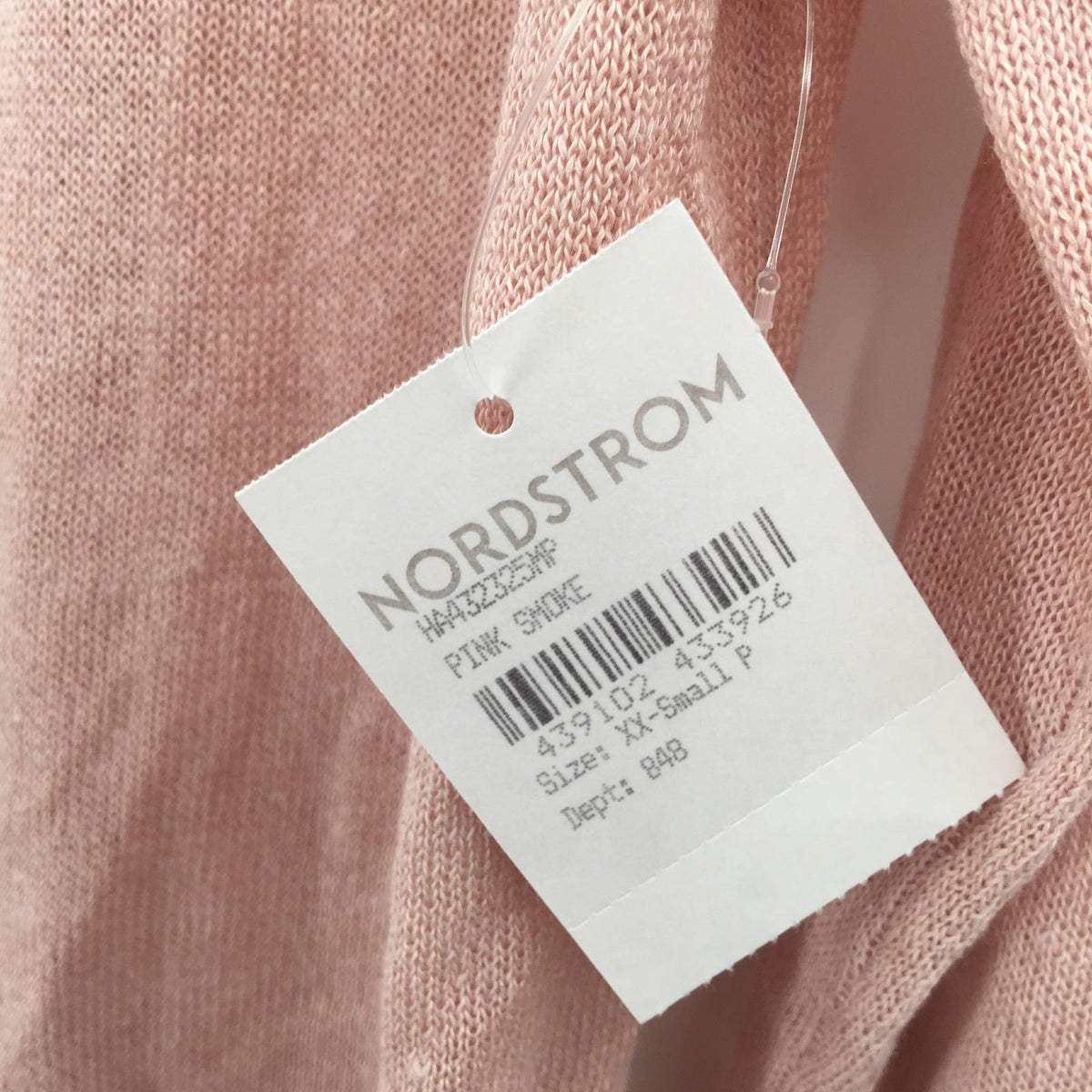 Halogen Long Ribbed Open Front Cardigan Sweater Long Sleeve Pink Smoke XX-Small Petite