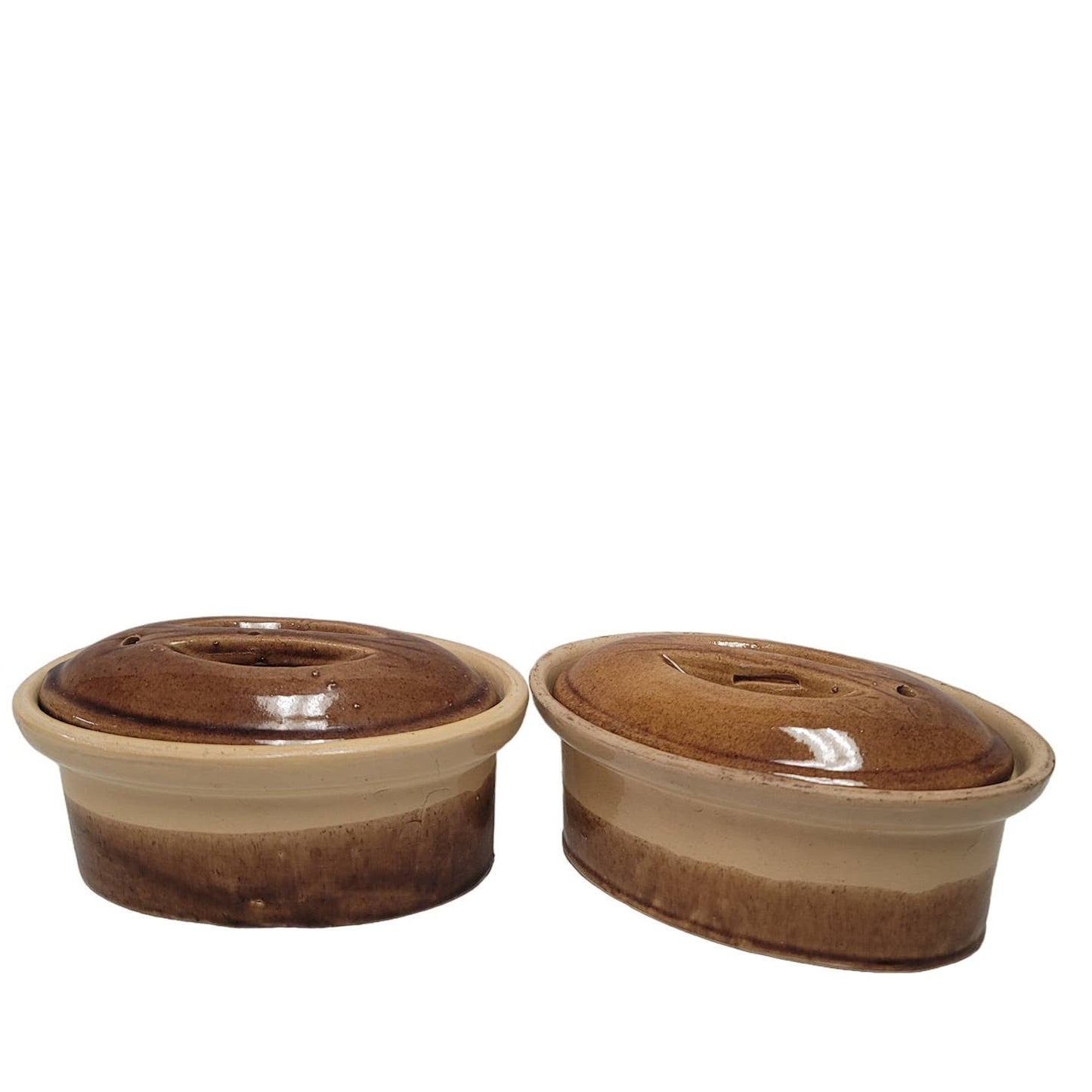 La Bourguignonne 6" Terrine Dutch Oven Stoneware Made in France - Set of 2