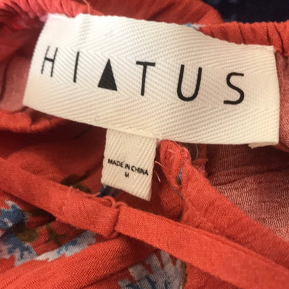 Hiatus New Orange Floral 90s Tank Dress Medium