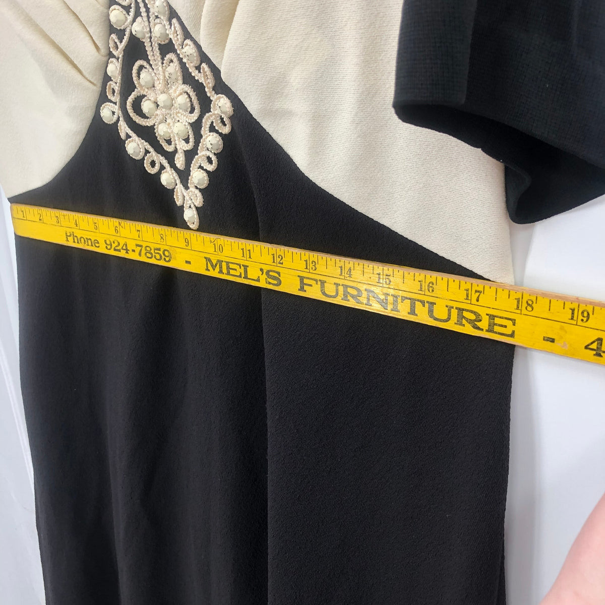 LANE BRYANT Womens Short Sleeve Maxi Dress V-Neck Embroidered Detail Cream/Black