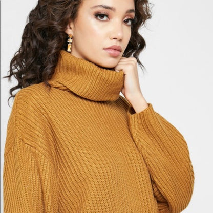 Topshop NEW Roll Neck Ribbed Sweater Size US 8-10