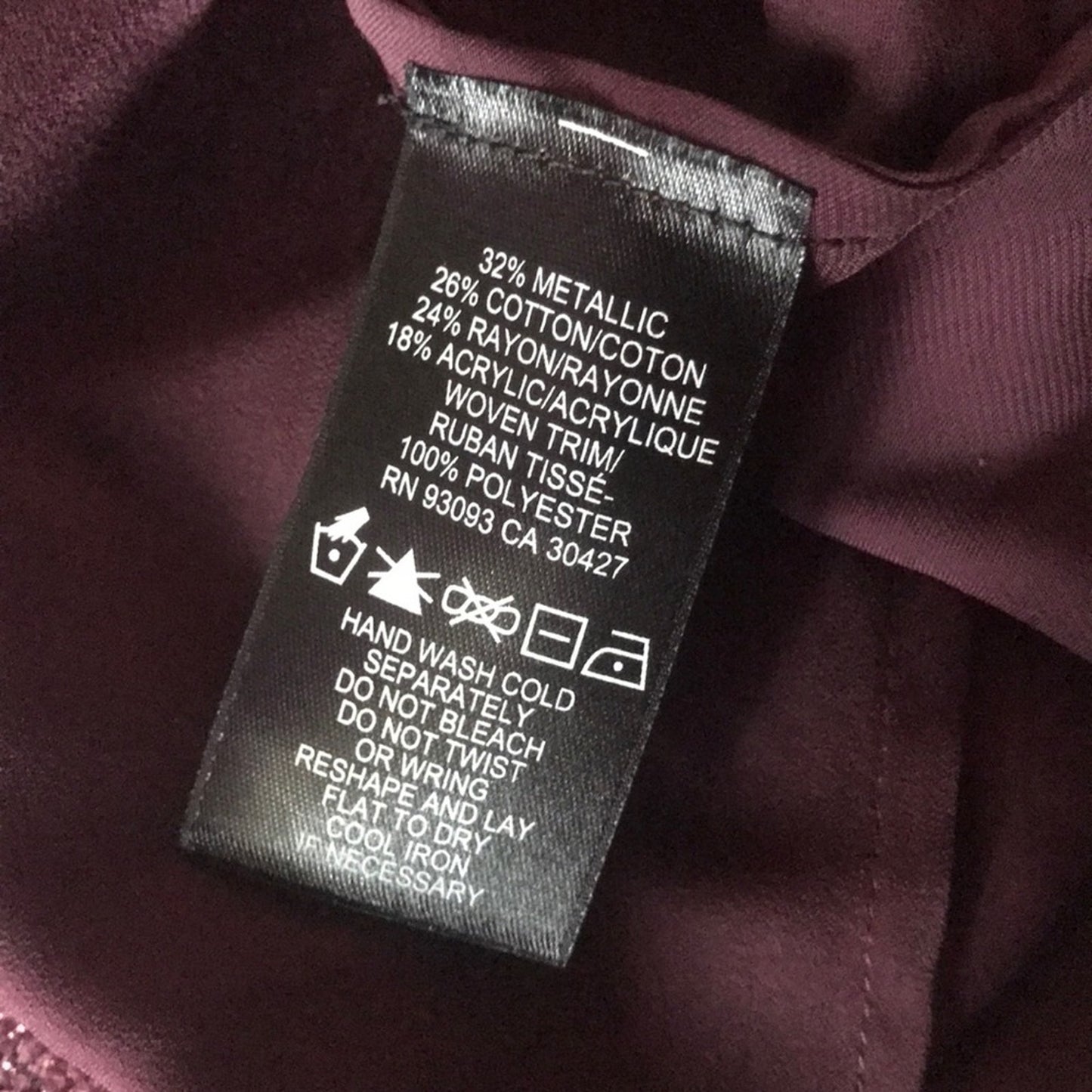 Nic+Zoe Purple Metallic Open Knit Sweater Size XSmall (PP) lightweight Packable