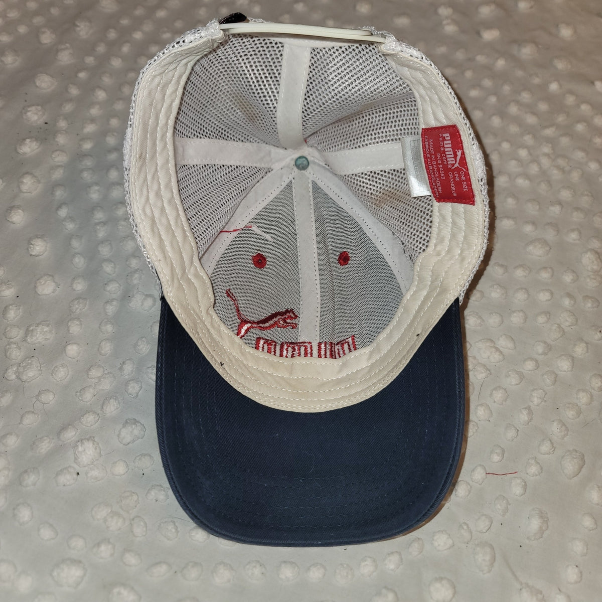 Puma hat ballcapn Trucker snap back ventilated mesh one size red white blue