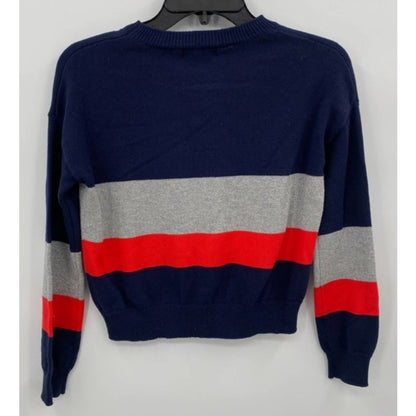 Harper Canyon Long Sleeve Sweater Extra Large Navy Peacock NWT Sparkly Stripe