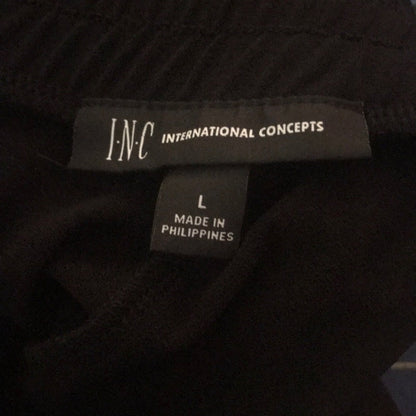 International Concepts Black Joggers Animal Print