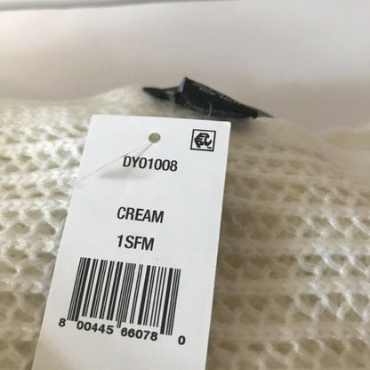 DKNY NEW Cream Knitted Soft Open Blocked Scarf Cozy Soft Shawl cover Up