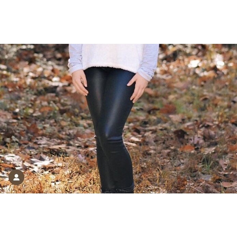 Ten Sixty Sherman Girls Shiny Faux Leather Leggings Sz XL/Extra Large Black NWT