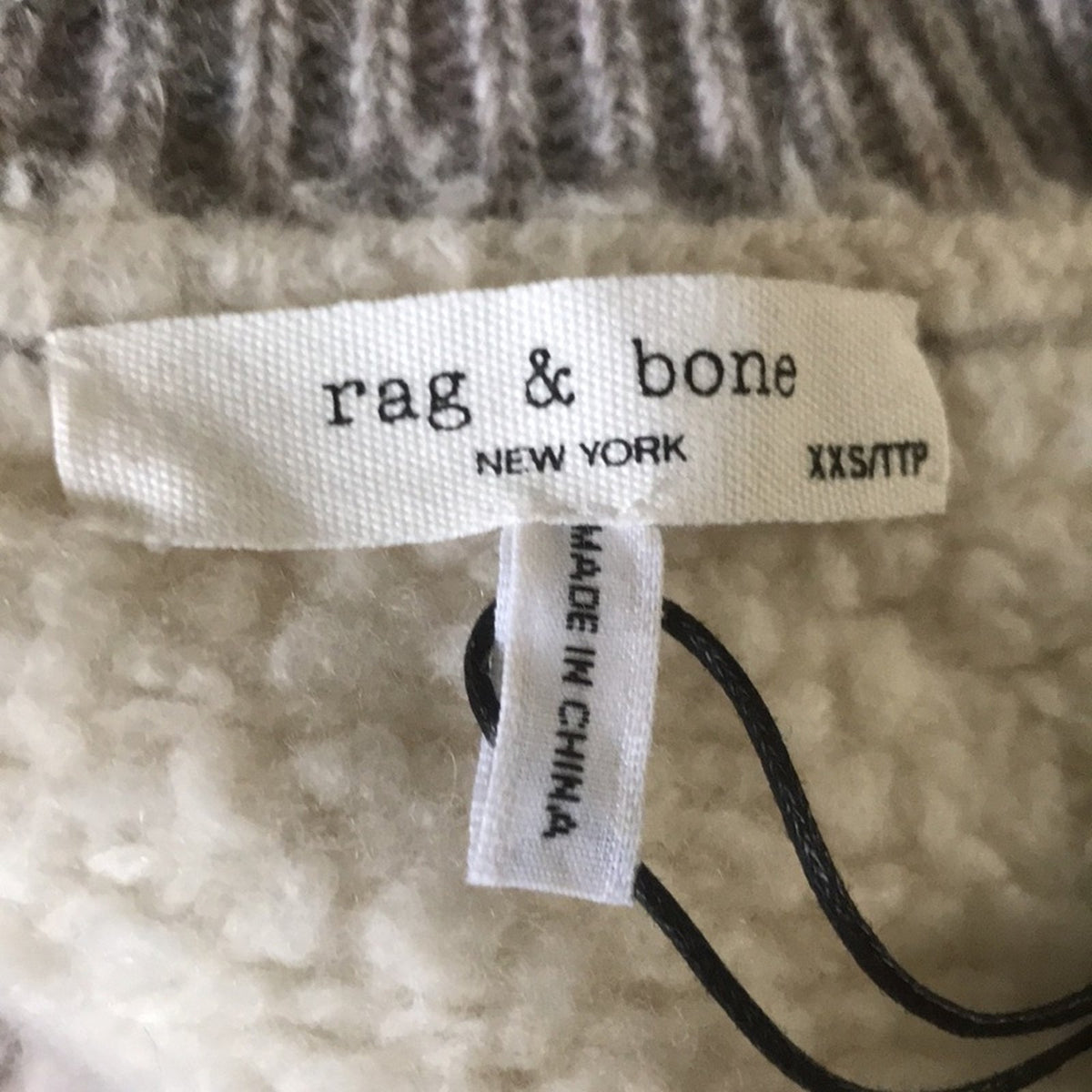 Rag & Bone NWT Davis Wool Crew Color Block Sweater XXS warm two tone