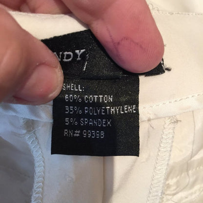 Randy Kemper Flared Leg Dress Pants Side Zip Mid Rise Ivory Size 4 Waist 28