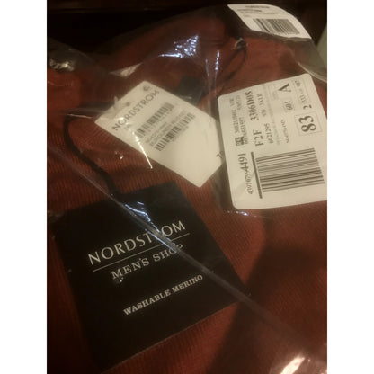 Nordstrom Men's Shop NWT Burgundy Russet Crew Neck Sweater 3XL