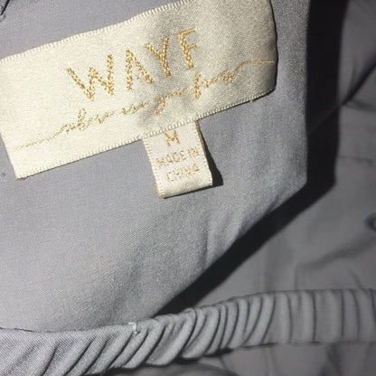 WAYF Charlize Light Blue Backless Jumpsuit Size Medium NWT