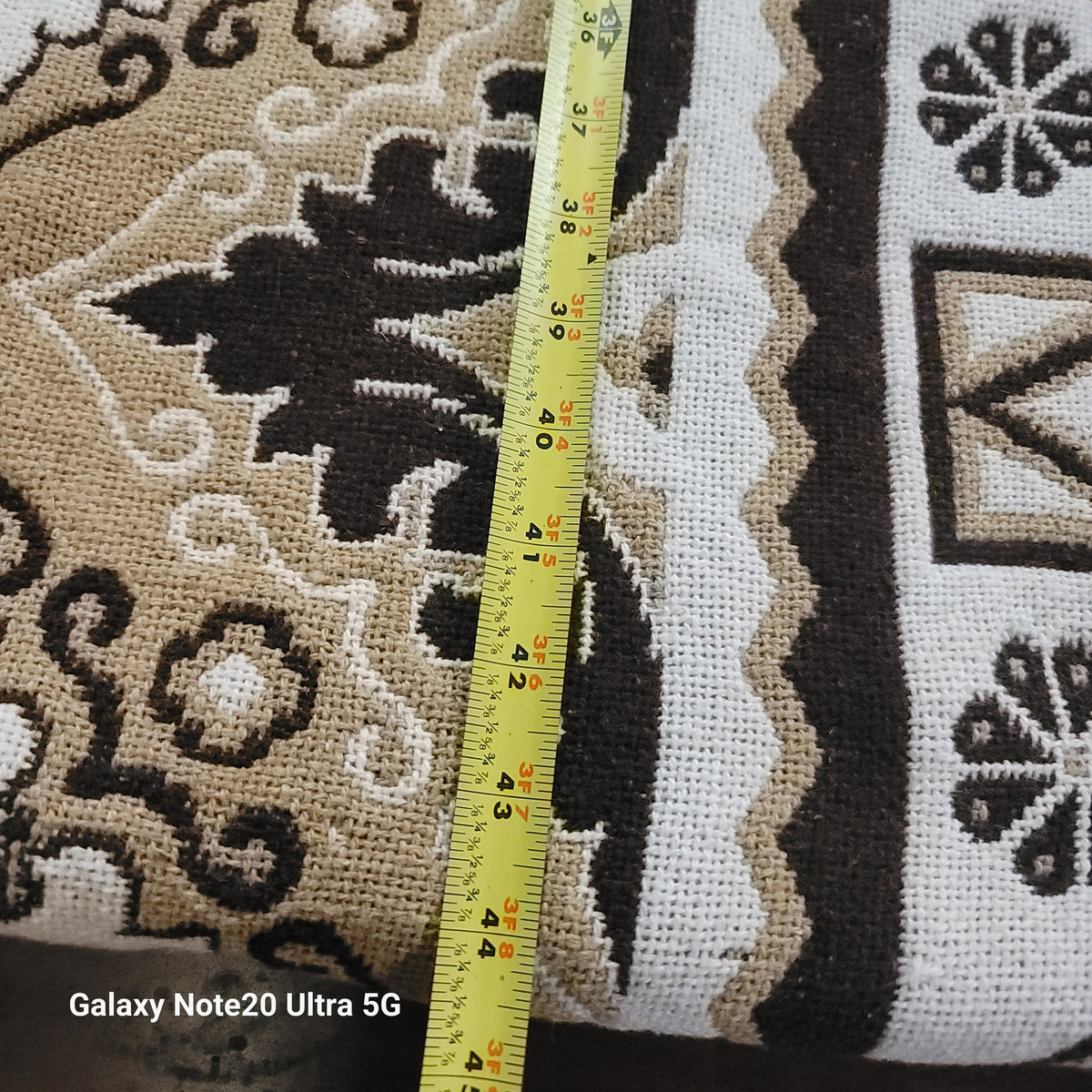 Blanket artisan 88"x90" Brown Cream Tassel Diamond Woven boho tribal Thick Queen