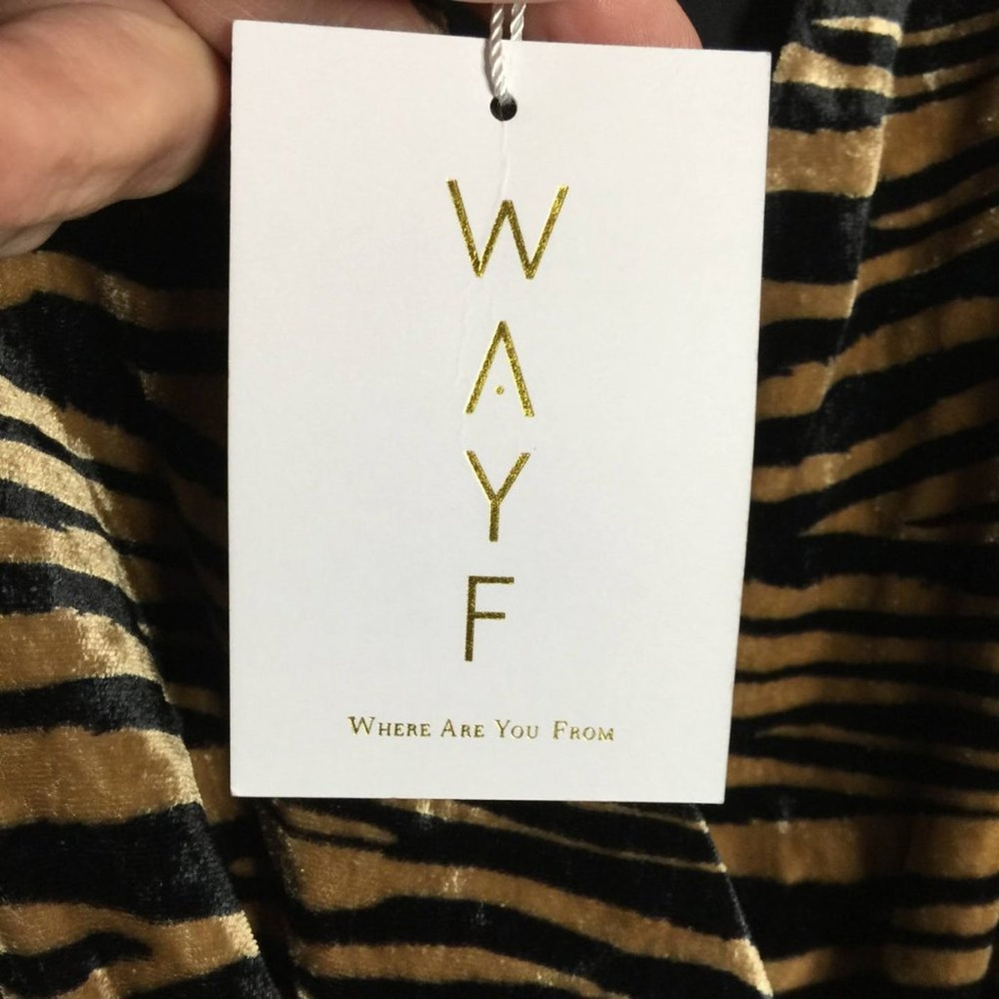 Wayf Arlene Midi Wrap Dress Long Sleeve Animal Print Black Brown Size XL NEW