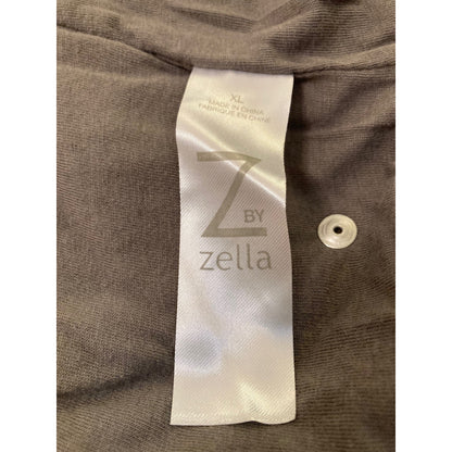 Z by Zella Faux Shearling Up & Over Bomber Jacket Extra Large Tan Driftwood NWT