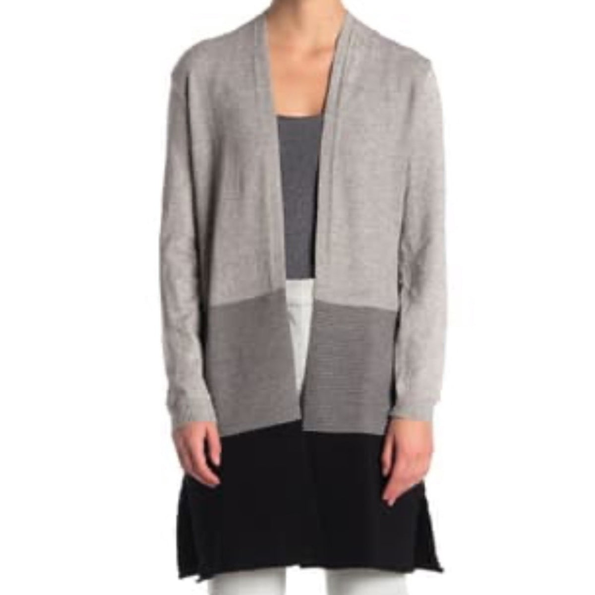 Joseph A Textured Color Block Cardigan Size Small