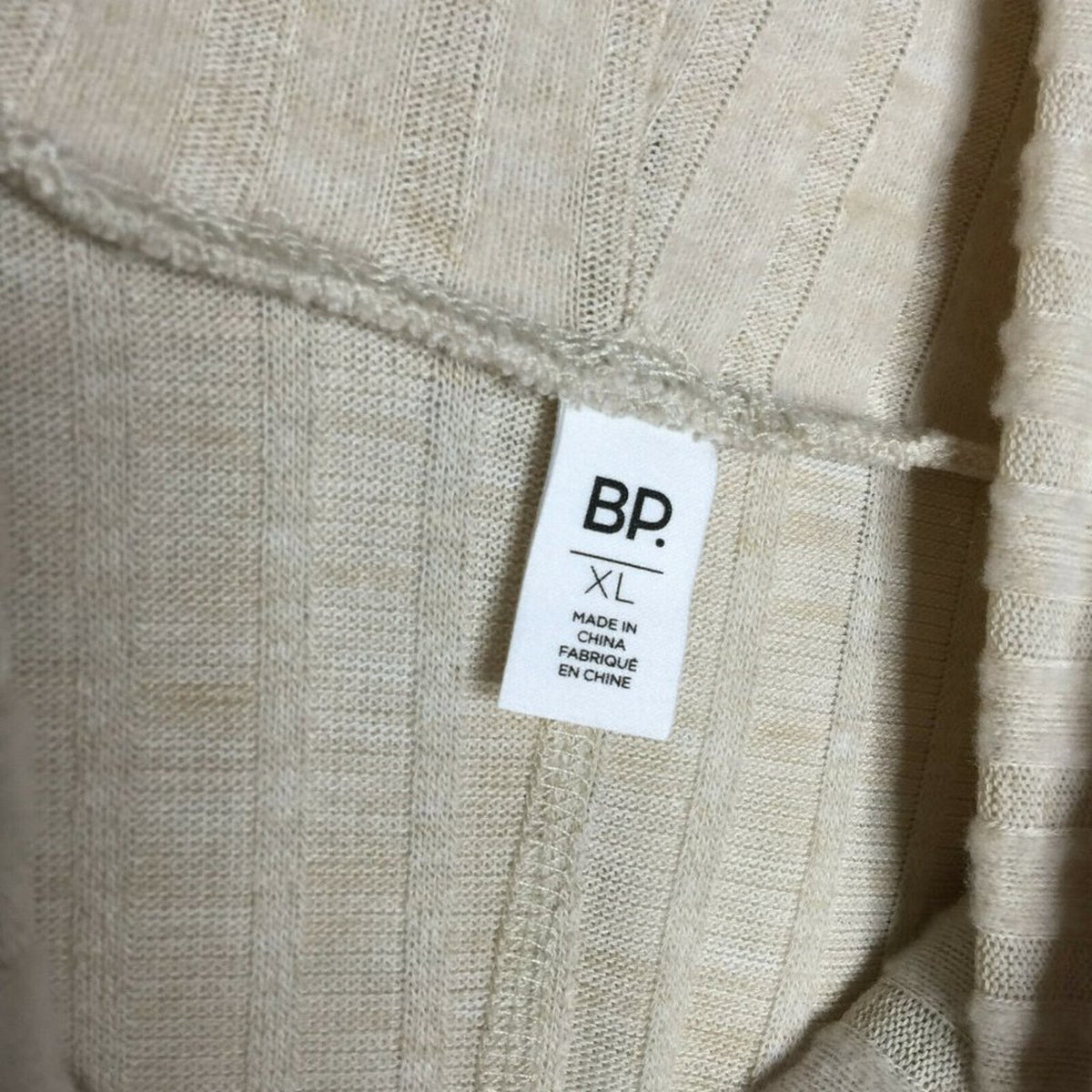 NWT BP Cozy Ribbed Stretch Pullover Sweater Turtleneck Neck X-Large Cream