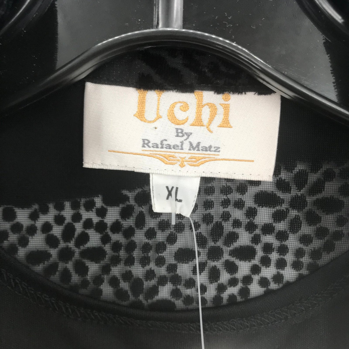 Uchi By Rafael Matz 2 Piece Set Black Velvet Sheer Floral Jacket Tank Large NWT