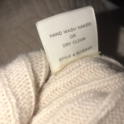 Naked Cashmere NEW Ribbed Bone Sleeveless May Top Large Knit sweater