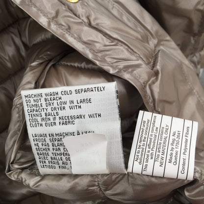 Via Spiga Packable Hooded Down Quilted Puffer Parka Coat Jacket Moonstone Small