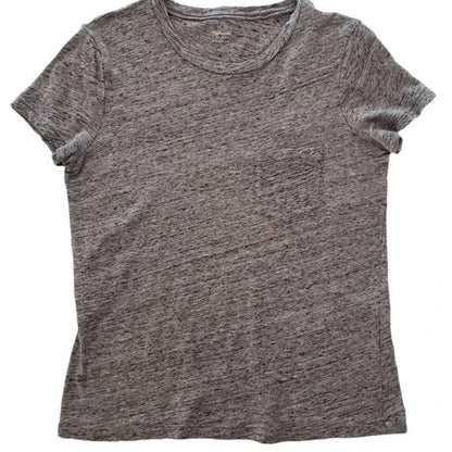 Madewell Ultra Soft Cotton Crew Neck Pocket Tee Size XXS Heather Pewter NWT