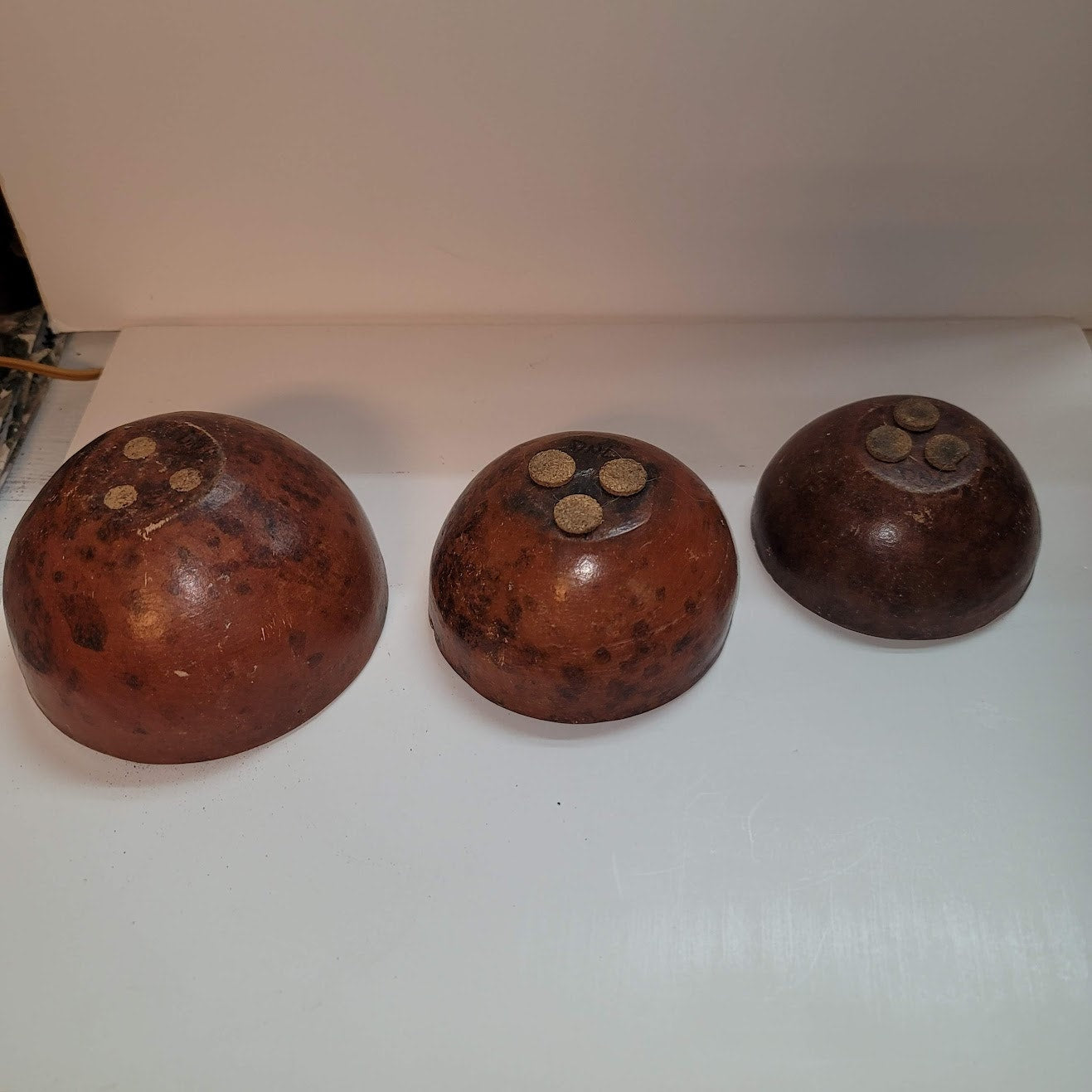 3 PIECE set handmade clay smudge pots incense bowl Candle holders MCM Vessel