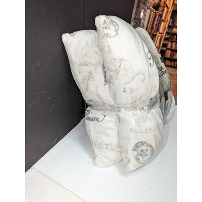 BIRCH TRAIL Bedding Paris Amour Plush Pillows 18" Decorative 2-Pack Taupe New