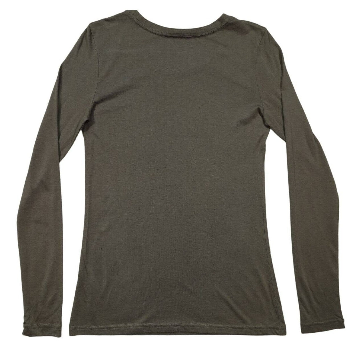 Caslon Lightweight Scoop Neck Cotton Long Sleeve Tee Shirt Top Sz Small Grey NWT