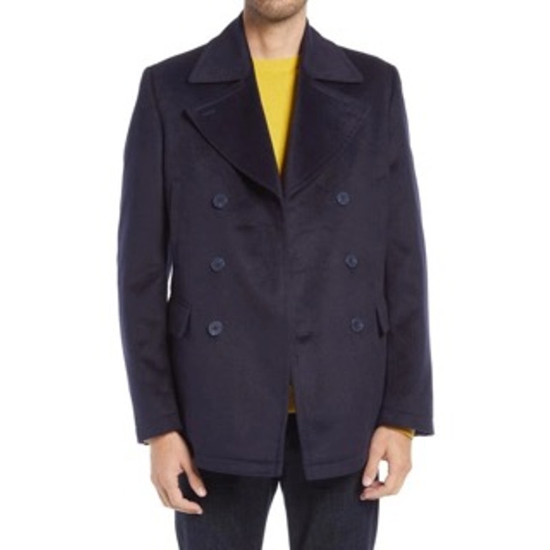 Nordstrom Double Breasted Peacoat Navy Size XL bLAZER jacket coat NEW $199