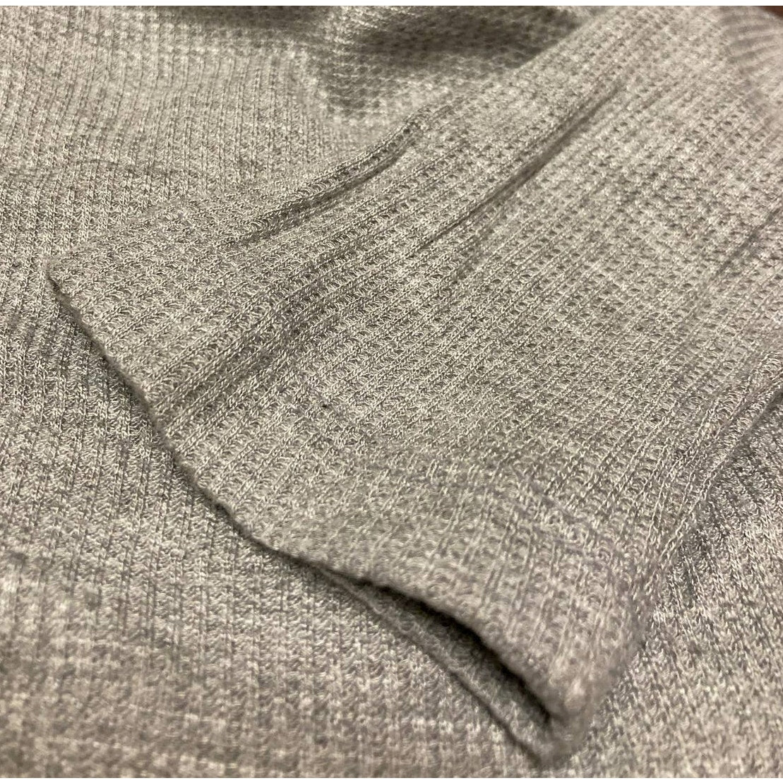 Abound Grey Porpoise Small Rib Knit Top NEW Scoop Neck Rounded Hem Long Sleeve