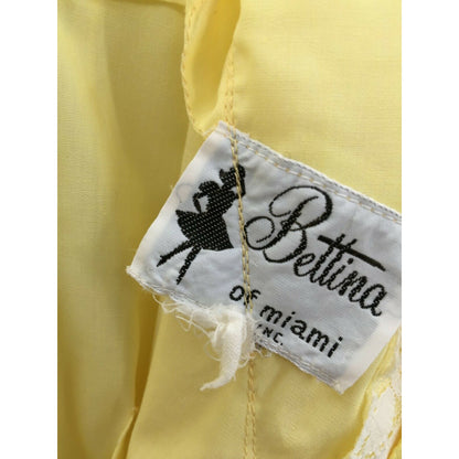 Vintage Bettina of Miami Yellow Dance Full Circle Rockabilly Pin Up Dress SZ 16