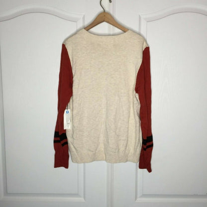 Treasure & Bond V-Neck Sweater Long Sleeves Size XXLarge NEW XXL  two tone
