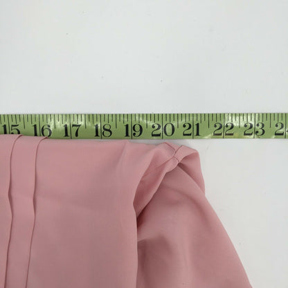 Yves St. Clair Vintage Pleated Blouse Top Puff Sleeve Shoulder Pad Pink 10
