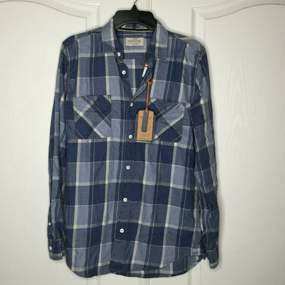 Weatherproof Burnout Plaid Print Regular Fit Flannel Shirt Long Sleeves Small