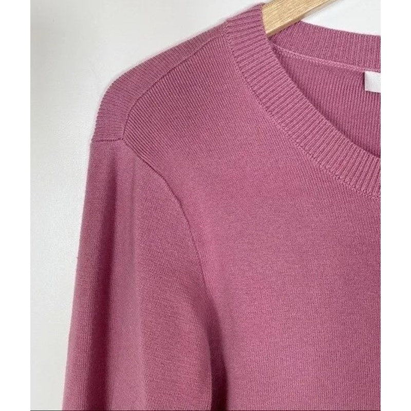 WAYF Milo Knot Waist Crew Neck Sweater Top Size XS/Extra Small in Mauve NWT
