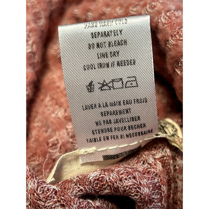 Everleigh NWT Cowl Neck Tunic Top Mauve Chambray Waffle Knit Soft Size Small